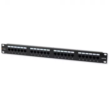 Panel de parcheo Techly UTP 24 puertos RJ45 Cat.5E I-PP 24-RU-C5ET