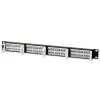 Techly 022861 I-PP 24-RU-C5ET panel de parcheo de 19 pulgadas, 24 puertos Cat5e UTP, 1U, negro