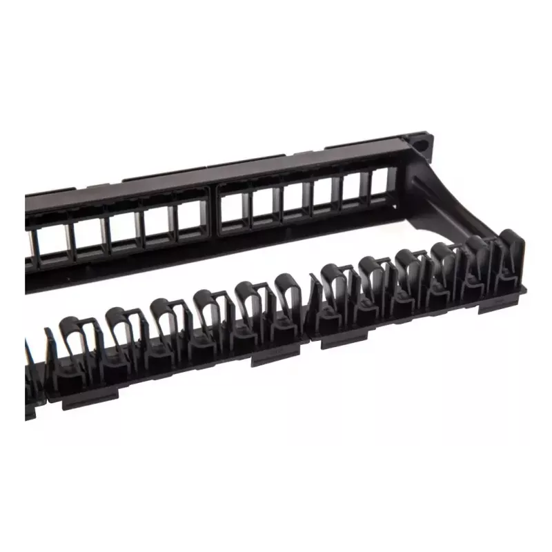 Patch panel modular Techly 24 posiciones UTP con módulos extraíbles 1HE negro
