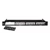 Patch panel modular Techly 24 posiciones UTP con módulos extraíbles 1HE negro