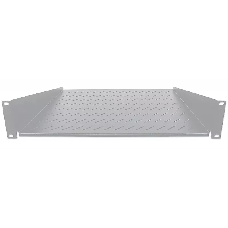 Bandeja extraíble Intellinet 19 pulgadas, 2HE, montaje frontal en 2 puntos, 400mm de profundidad, ventilada, máx. 25kg, gris, tres años de garantía