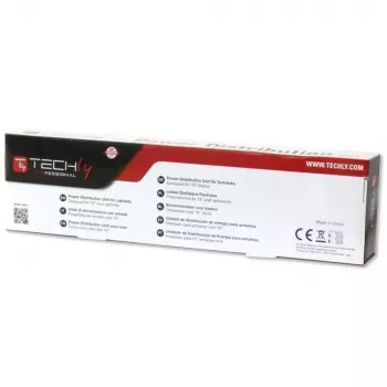 Regleta de enchufes (PDU) Techly I-CASE STRIP-16SH 6 salidas AC 1.5HE negro, plateado