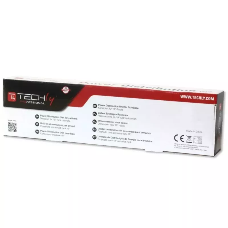 Regleta de enchufes (PDU) Techly I-CASE STRIP-16SH 6 salidas AC 1.5HE negro, plateado