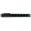Regleta de enchufes (PDU) Techly I-CASE STRIP-16SH 6 salidas AC 1.5HE negro, plateado