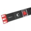 Regleta de enchufes Techly Rack 19 inch Power Strip 1U 8 salidas C13
