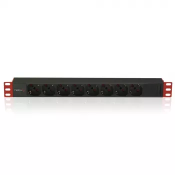 Regleta de enchufes Techly 8 tomas para rack 19