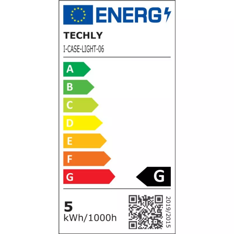 Techly 026289 panel de iluminación LED magnético para armario rack de 19 pulgadas, sensor de movimiento y táctil, fuente de alimentación de 12 V DC, cable de 3 m