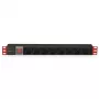 Unidad de distribución de energía (PDU) Techly I-CASE STRIP-18C20 8 salidas AC 1U negra, roja