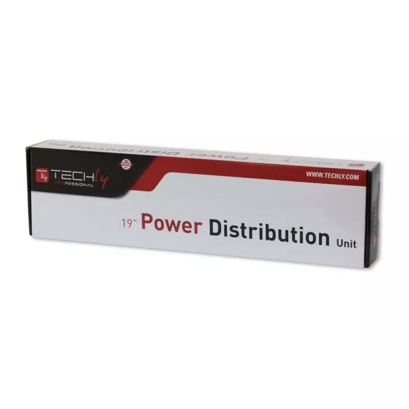 Unidad de distribución de energía (PDU) Techly I-CASE STRIP-18C20 8 salidas AC 1U negra, roja