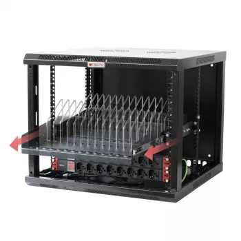 Bandeja para rack Techly I-CABINET-TRAY14BK negra 4U 19