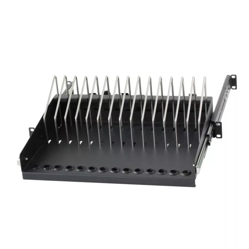Bandeja para rack Techly I-CABINET-TRAY14BK negra 4U 19