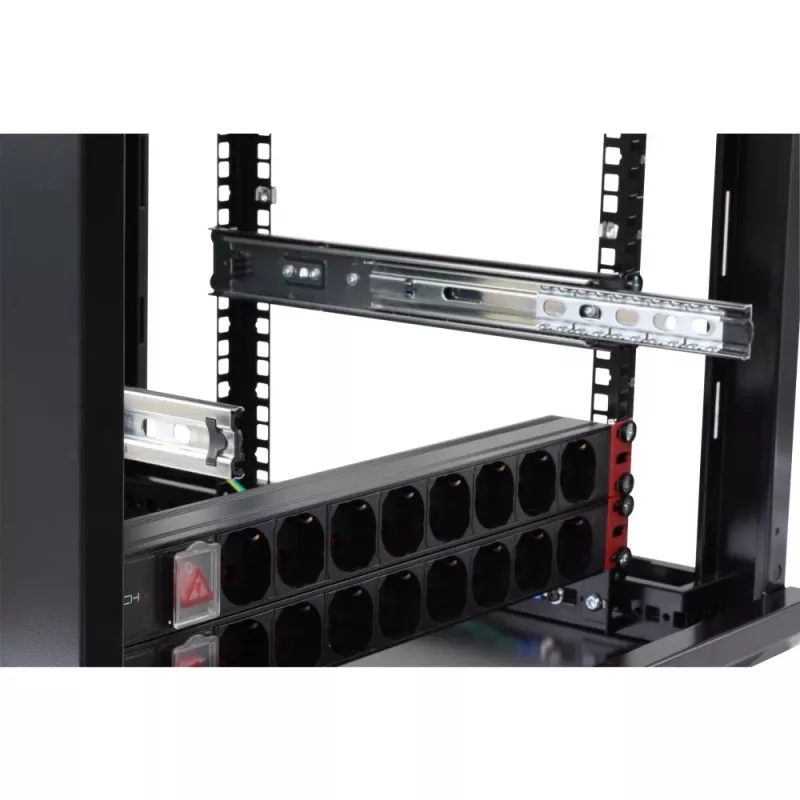 Bandeja para rack Techly I-CABINET-TRAY14BK negra 4U 19