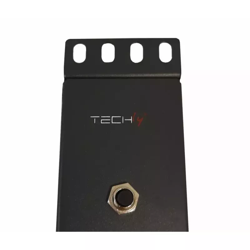 Regleta de enchufes Techly 8 tomas 19 pulgadas rack con 8 interruptores ON/OFF 1,5HE
