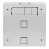 Intellinet 713641 armario mural de perfil bajo de 19 pulgadas, carriles 4U horizontales + 2U verticales, 170 mm (6,7 pulgadas) de profundidad, 540x550 mm, puerta con cerradura, 60 kg, IP20, gris RAL 7035