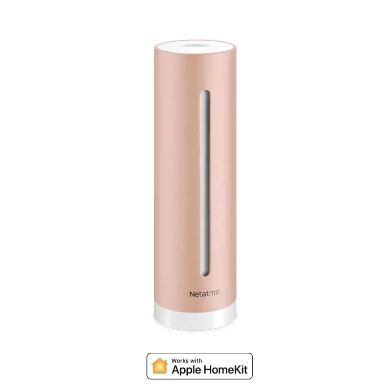 Netatmo NHC-EC Healthy Home Coach monitor inteligente de calidad del aire interior, CO2 0–5000 ppm, humedad, temperatura, ruido 35–120 dB, Wi-Fi, Apple HomeKit, alimentación de red
