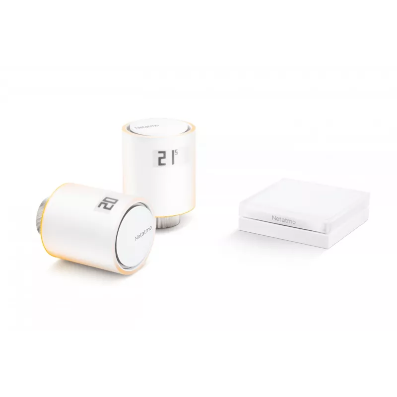Netatmo Starter Pack - Válvulas de radiador inteligentes, blanco, 0 - 50 °C, 2400 MHz, 100 m, 5 - 30 °C, °C