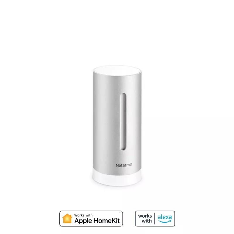Netatmo Módulo interior inteligente adicional, inalámbrico, 0,3°, 3%, duraluminio, aluminio, AAA