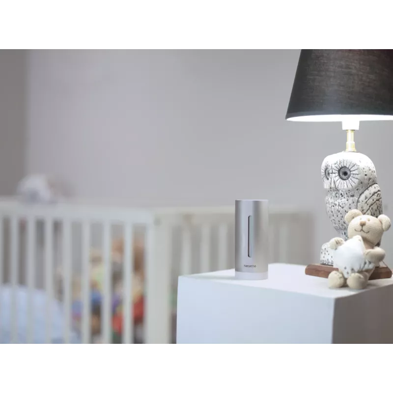 Netatmo Módulo interior inteligente adicional, inalámbrico, 0,3°, 3%, duraluminio, aluminio, AAA