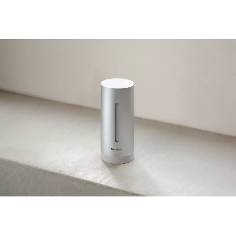 Netatmo Módulo interior inteligente adicional, inalámbrico, 0,3°, 3%, duraluminio, aluminio, AAA