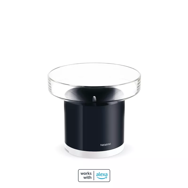 Netatmo Pluviómetro inteligente, batería, AAA, 1,5 V, 130 mm, 130 mm, 110 mm