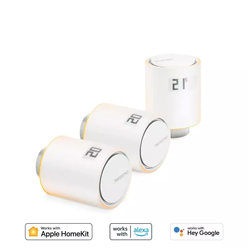Válvulas de radiador inteligentes Netatmo Pack: 3 válvulas de radiador inteligentes adicionales