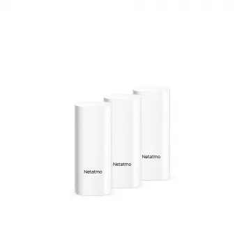 Sensor de puerta/ventana Netatmo DTG-EC inalámbrico resistente a la intemperie 3 V (2×AAA), alcance 80 m, blanco, set de 3 uds.