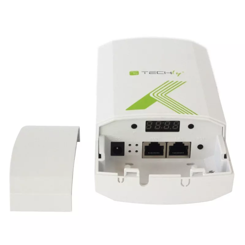 Techly I-WL-CPE880 (108439) CPE / punto de acceso / repetidor para exteriores, Wi-Fi 802.11n, 5,8 GHz, 15 dBi, 300 Mbps, puente Point-to-Point / Point-to-Multipoint
