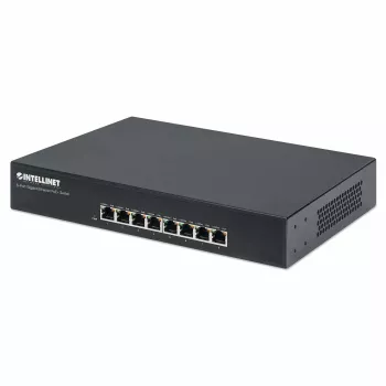 Intellinet Switch Gigabit Ethernet PoE+ de 8 puertos, 8 x puertos PoE, IEEE 802.3at/af Power-over-Ethernet (PoE+/PoE), Endspan, sobremesa, caja