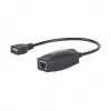 Manhattan Extensor de línea USB-A, para uso con cable de red RJ45 (no incluido), extiende dispositivos USB hasta 60 m, alimentación por bus, compatible con cable de red Cat5e/Cat6/Cat6A RJ45, negro, tres años de garantía