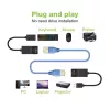 Techly IUSB-EXTENDTY2 Adaptador de cable RJ-45 USB 2.0 Type-A negro