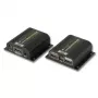 Techly IDATA EXT-E70POED Extensor AV transmisor y receptor AV Negro