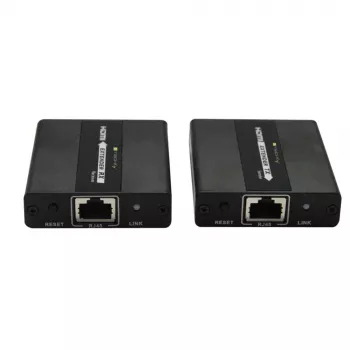Techly IDATA EXT-E71 Extensor AV transmisor y receptor AV Negro
