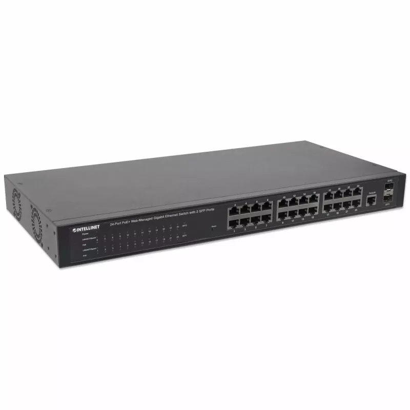 Switch gestionado Intellinet 24 puertos Gigabit Ethernet PoE+