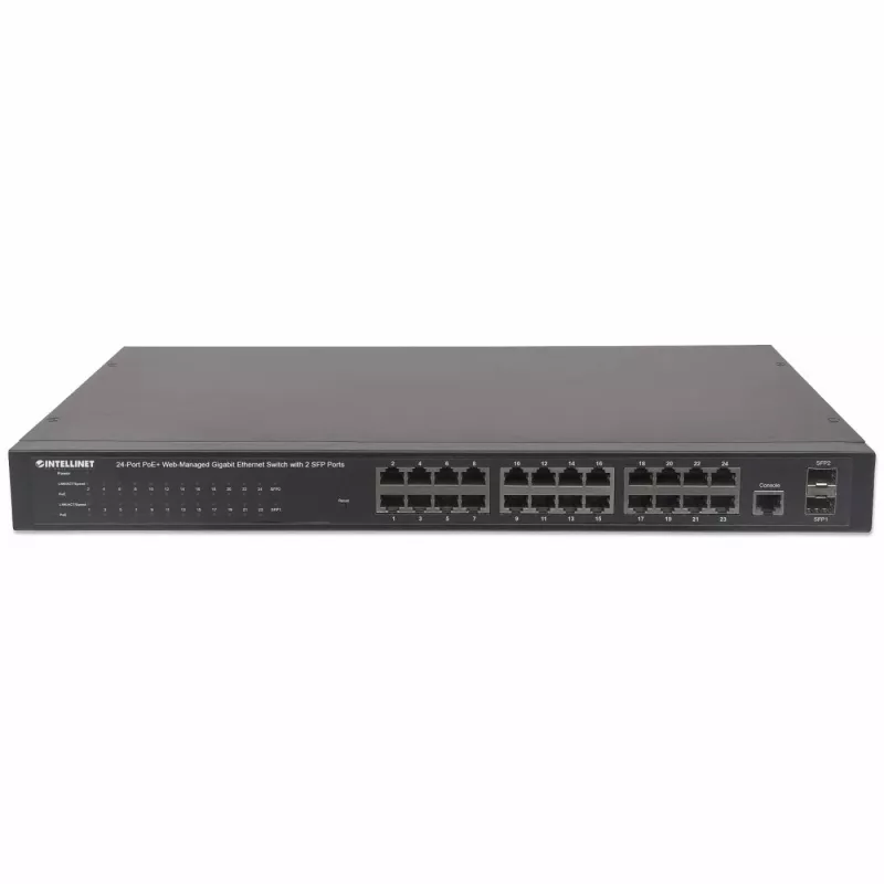 Switch gestionado Intellinet 24 puertos Gigabit Ethernet PoE+