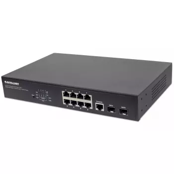 Switch gestionado Intellinet 8 puertos Gigabit Ethernet PoE+ con 2 puertos SFP