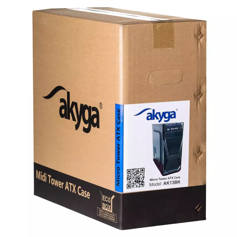 Akyga AK13BK caja Micro Tower, ATX/Micro ATX/Mini ITX, negra