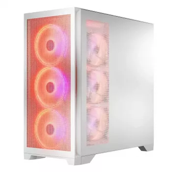 Caja de PC MODECOM VOLCANO EXPANSE S APEX ARGB Midi Tower Blanco — cristal templado, ARGB, compatible con micro ATX, GPU de hasta 430 mm