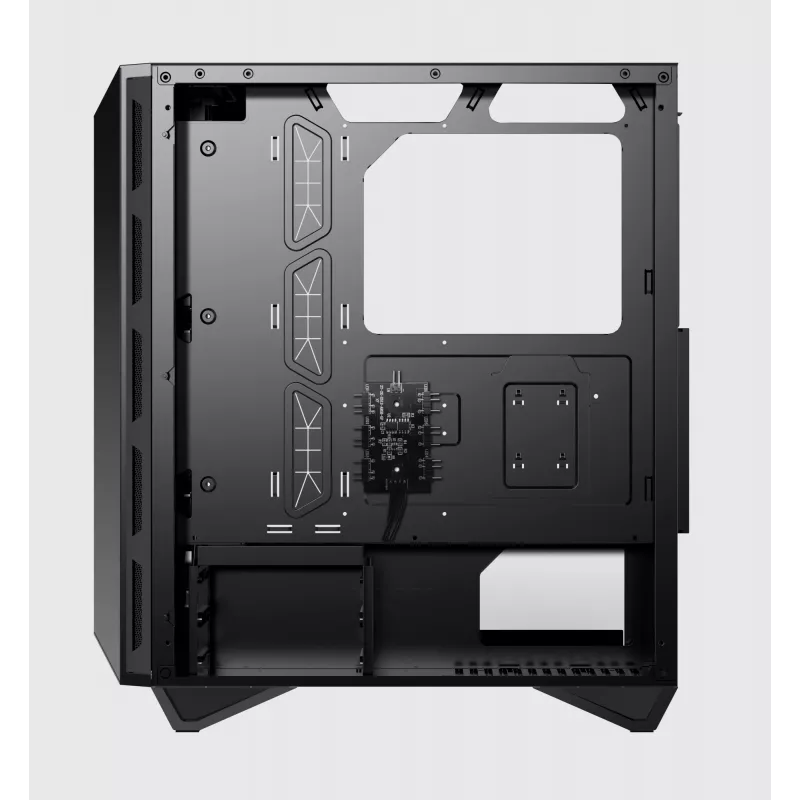 MSI MPG GUNGNIR 110R Caja de ordenador gaming Mid Tower Negra, USB 3.2 Gen2 Type C, 4x ventilador ARGB de 120mm, Mystic Light Sync, placa de control ARGB de 1 a 6, 2x paneles de cristal templado, ATX, mATX, mini-ITX