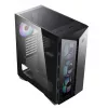 MSI MPG GUNGNIR 110R Caja de ordenador gaming Mid Tower Negra, USB 3.2 Gen2 Type C, 4x ventilador ARGB de 120mm, Mystic Light Sync, placa de control ARGB de 1 a 6, 2x paneles de cristal templado, ATX, mATX, mini-ITX