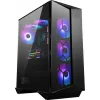 MSI MPG GUNGNIR 110R Caja de ordenador gaming Mid Tower Negra, USB 3.2 Gen2 Type C, 4x ventilador ARGB de 120mm, Mystic Light Sync, placa de control ARGB de 1 a 6, 2x paneles de cristal templado, ATX, mATX, mini-ITX