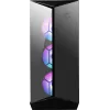 MSI MPG GUNGNIR 110R Caja de ordenador gaming Mid Tower Negra, USB 3.2 Gen2 Type C, 4x ventilador ARGB de 120mm, Mystic Light Sync, placa de control ARGB de 1 a 6, 2x paneles de cristal templado, ATX, mATX, mini-ITX
