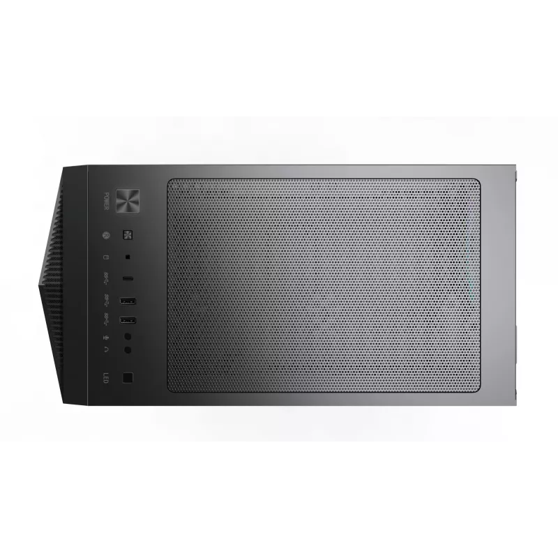MSI MPG GUNGNIR 110R Caja de ordenador gaming Mid Tower Negra, USB 3.2 Gen2 Type C, 4x ventilador ARGB de 120mm, Mystic Light Sync, placa de control ARGB de 1 a 6, 2x paneles de cristal templado, ATX, mATX, mini-ITX