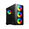 Caja de PC SAVIO Prime X1 ARGB Cristal Midi Tower Negro – cristal templado, ventilador ARGB, compatibilidad micro ATX/ATX