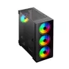 Caja de PC SAVIO Prime X1 ARGB Cristal Midi Tower Negro – cristal templado, ventilador ARGB, compatibilidad micro ATX/ATX