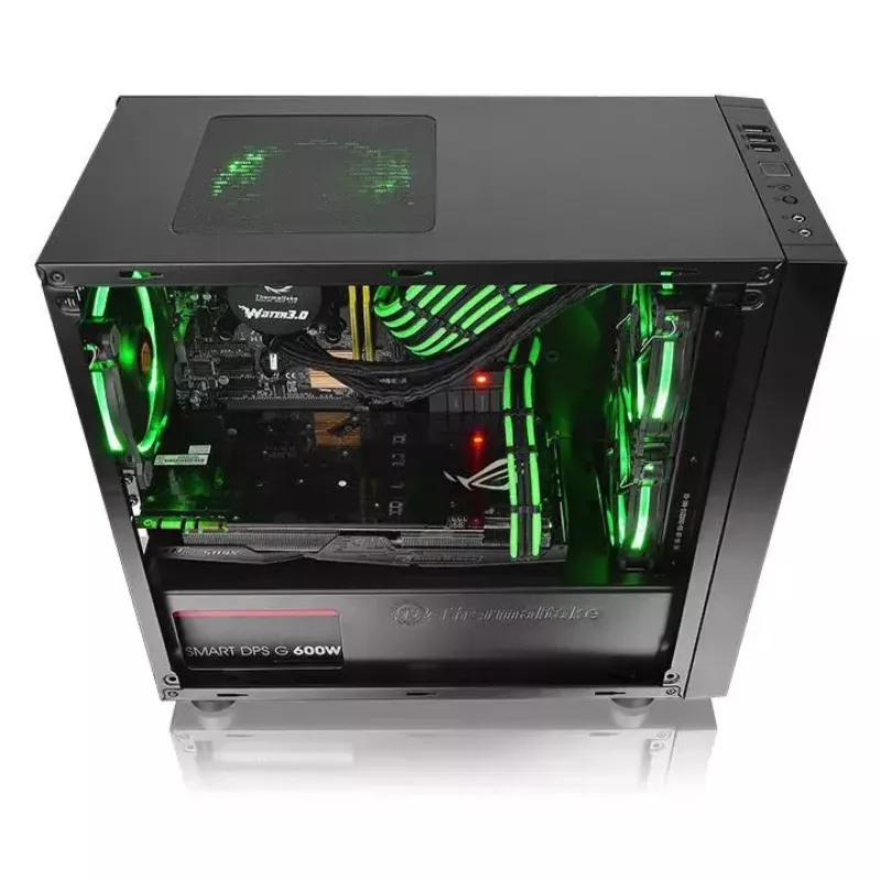 Caja de PC Thermaltake Versa H17 Window Micro Tower Negro