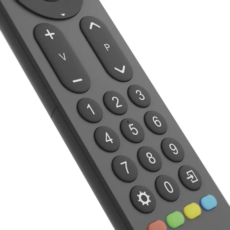 Hama 00221056 mando a distancia universal para TV 2 en 1, IR, teclas grandes, programable, negro