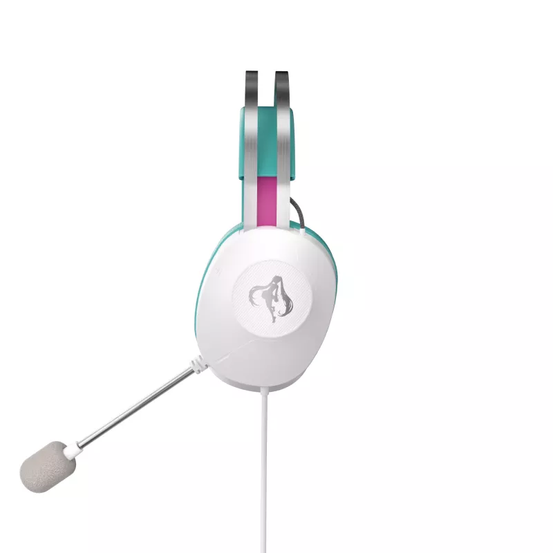 Auriculares con micrófono ASUS TUF Gaming H1 Gen II Hatsune Miku Edition con cable diadema USB Type-A rosa, turquesa, blanco