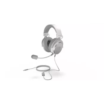 Auriculares binaurales con cable ENDORFY VIRO Plus USB Onyx White — drivers de 5,3 cm, 20–20000 Hz, 98 dB, 32 Ω, micrófono boom extraíble, cable de 2,9 m