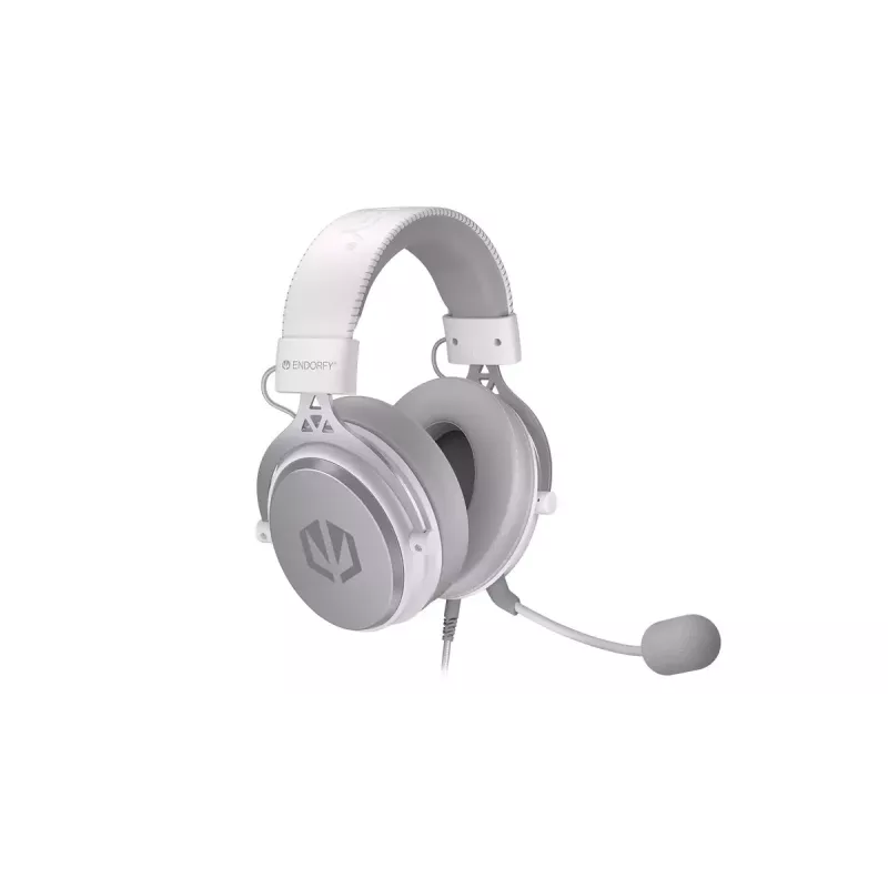 Auriculares con micrófono con cable ENDORFY VIRO Plus USB EY1A005, USB-A + conector jack de 3,5 mm, 7.1, micrófono desmontable, 20–20000 Hz, cable de 2,9 m, blancos (Onyx White)