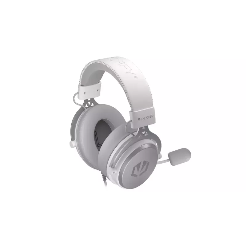 Auriculares con micrófono con cable ENDORFY VIRO Plus USB EY1A005, USB-A + conector jack de 3,5 mm, 7.1, micrófono desmontable, 20–20000 Hz, cable de 2,9 m, blancos (Onyx White)